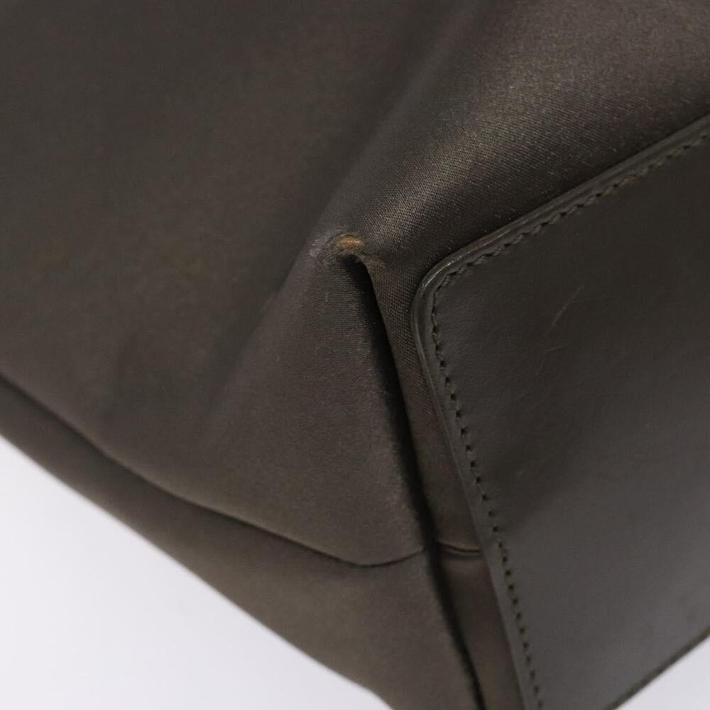GUCCI Tote Bag Satin Brown Silver 002 002 - Picture 11 of 16
